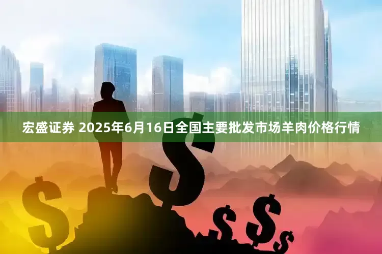 宏盛证券 2025年6月16日全国主要批发市场羊肉价格行情