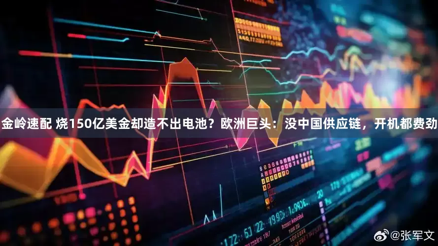 金岭速配 烧150亿美金却造不出电池？欧洲巨头：没中国供应链，开机都费劲